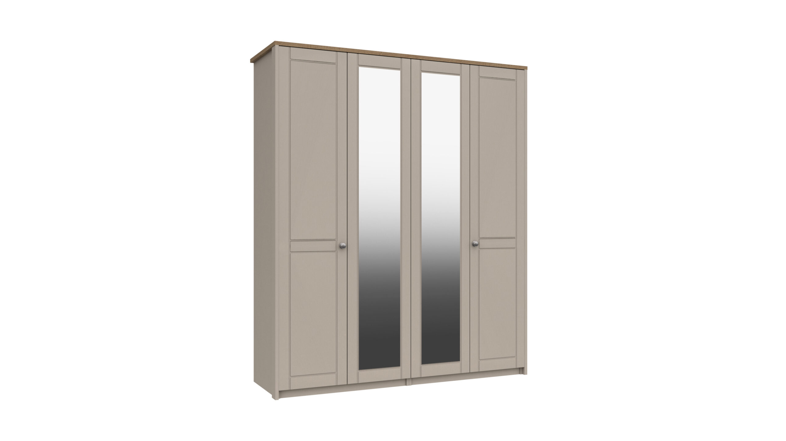 4 Robe One-Call Skye 4 door robe with 2 mirrors - Furniture Plus