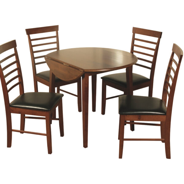 Hanover Round Drop Leaf Table & 4 Chairs (Dark)