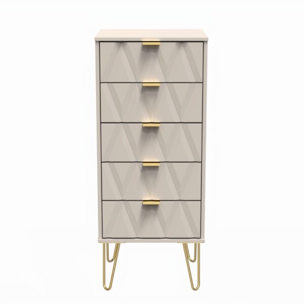 Diamond 5 drawer locker - Kashmir Front (Carcass Colour choice)