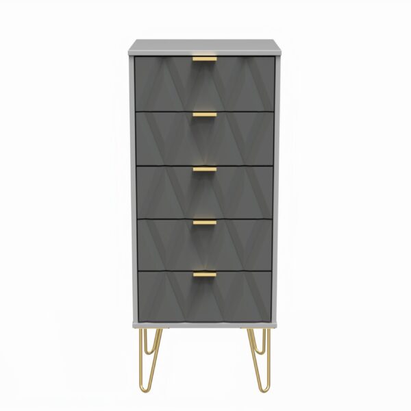 Diamond 5 drawer locker - Shadow Matt Front (Carcass Colour choice)