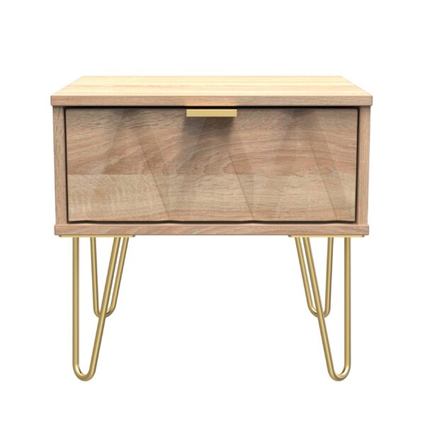 Diamond 1Drawer Locker/Bedside Chest - Bardolino Front (Carcass Colour choice)