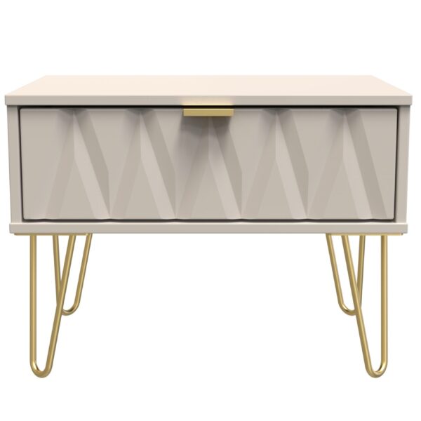 Diamond 1 Drawer Midi Chest/Bedside - Kashmir Front (Carcass Colour choice)