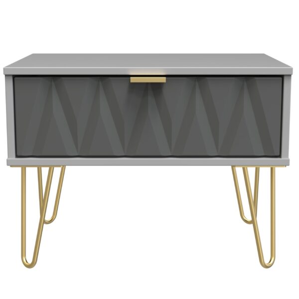Diamond 1 Drawer Midi Chest/Bedside - Shadow Matt Front (Carcass Colour choice)
