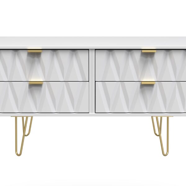 Diamond 4 drawer bed box - Matt White Front (Carcass Colour choice)