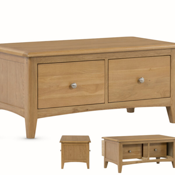 Dorset Oak 2 Drawer Coffee Table