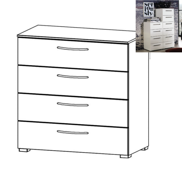 Aldono Wide 4 Drawer Chest
