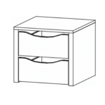 interior 2 drawer unit 45 cm