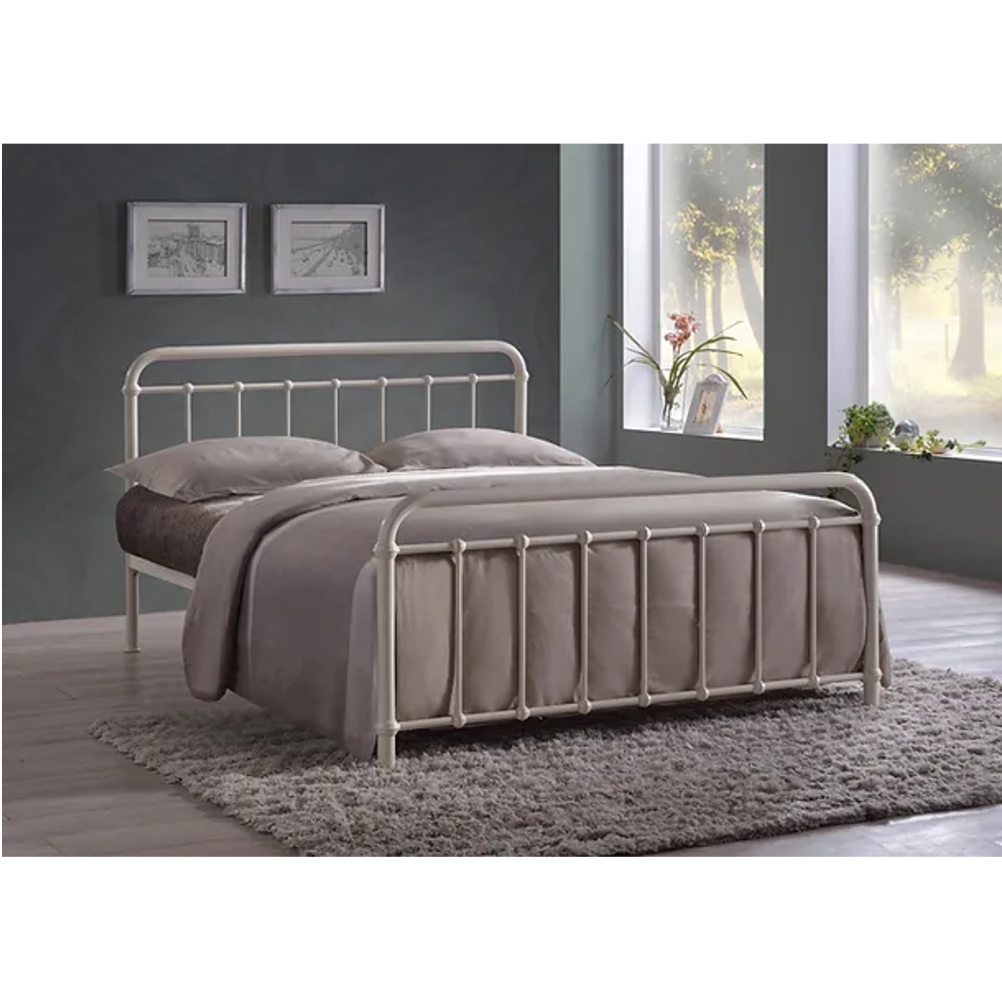 Ivory Bed Miami Ivory Bed Frame - Furniture Plus