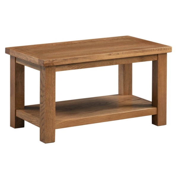 Dersingham Rustic Oak Small Coffee Table With Shelf