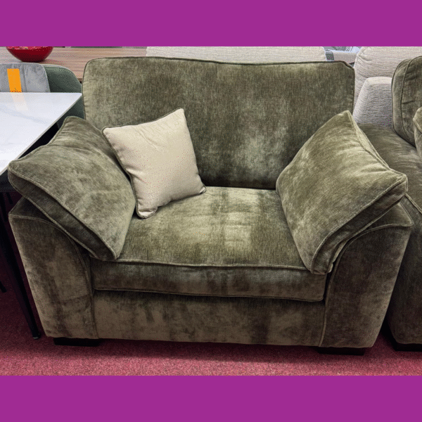 Flynn Lovechair in Derwent Olive Fabric